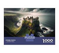 Rompecabezas De 1000 Piezas para Adolescentes Castle on The Cliffside Rompecabezas para Adultos Juego Familiar Pero Divertido Y Humorístico Desafío Educativo 52x38cm/1000pcs