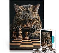 Rompecabezas de 1000 piezas para adolescentes Cat Chess Herausforderndes Spielspielzeug Jedes Stück ist einzigartig Anspruchsvolles Familienspiel70x100cm