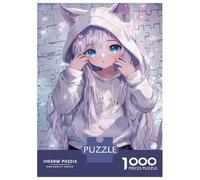 Rompecabezas De 1000 Piezas para Adolescentes Cat-Ear Hoodie Anime Girl Rompecabezas Juegos Relajantes Decoración De Pared Regalos para Amigos Y Familiares 70x50cm/1000pcs