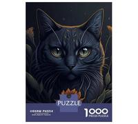 Rompecabezas De 1000 Piezas para Adolescentes Cat Flower Green Eye Rompecabezas para Adultos Juego De Ingenio para Mejorar La Memoria Regalos para Amigos Y Familiares 70x50cm/1000pcs