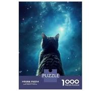 Rompecabezas De 1000 Piezas para Adolescentes Cat Galaxy Rompecabezas para Adultos Juego Práctico para La Diversión Familiar Desafío Educativo 38x26cm/1000pcs