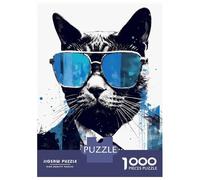 Rompecabezas De 1000 Piezas para Adolescentes Cat in A Stylish Cityscape Rompecabezas para Adultos Juego Práctico Ensamblaje De Patrones Regalo De Cumpleaños, Regalos, 52x38cm/1000pcs