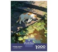 Rompecabezas De 1000 Piezas para Adolescentes Cat Nap by The Lily Pond Rompecabezas para Adultos Juegos Familiares Difícil Difícil Cumpleaños Y Navidad 70x50cm/1000pcs