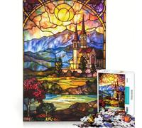 Rompecabezas de 1000 Piezas para Adolescentes: Catedral con Vista teñida, Juegos relajantes, Divertidos y con Humor, un Juego de desafío único 38x52cm