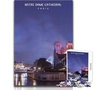 Rompecabezas de 1000 Piezas para Adolescentes Catedral de Notre Dame Juego desafiante Juguetes Una Obra de Arte Regalos de cumpleaños Tamaño 38x26cm