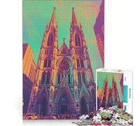 Rompecabezas de 1000 Piezas para Adolescentes Catedral de San Patricio Nueva York Juegos relajantes Divertidos y con Humor Un Juego de desafío único 38x26cm