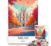 Rompecabezas de 1000 Piezas para Adolescentes: Catedral del Duomo de Milán, Juego Familiar, decoración de Pared, para Fortalecer el Amor Entre Parejas 38x52cm