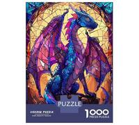 Rompecabezas De 1000 Piezas para Adolescentes Cathedral Fantasy Dragon Rompecabezas para Adultos Juego Familiar Decoración del Hogar Regalos para Reducir El Estrés 52x38cm/1000pcs
