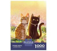 Rompecabezas De 1000 Piezas para Adolescentes Cats in The Garden Rompecabezas para Adultos Juegos Relajantes Arte De Pared Diversión En Casa Actividades, 52x38cm/1000pcs