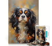 Rompecabezas de 1000 Piezas para Adolescentes Cavalier King Charles Span,Ajuste, Juego Inteligente,Actividad Cerebral,Tiempo de Juego Relajante,Actividad de cumpleaños (38x52cm)