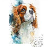 Rompecabezas De 1000 Piezas para Adolescentes Cavalier King Charles Spaniel Art Print Rompecabezas para Adolescentes Juego De Ingenio Una Obra De Arte Diversión En Casa Actividades, 70x50cm/1000pcs