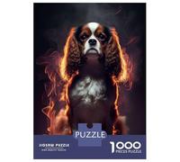 Rompecabezas De 1000 Piezas para Adolescentes Cavalier King Fire Rompecabezas para Adultos Juego Práctico Difícil Regalos De Cumpleaños Y Únicos 38x26cm/1000pcs