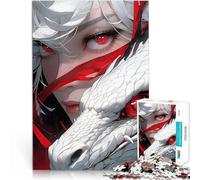 Rompecabezas de 1000 Piezas para Adolescentes Cazador de Dragones Desafío difícil para aliviar el estrés Regalo de cumpleaños 52x38cm