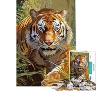 Rompecabezas de 1000 Piezas para Adolescentes Cazador de Tigres Rompecabezas para Adolescentes Desafío difícil para cumpleaños Navidad Juegos de ingenio para Toda la Familia 50x75cm
