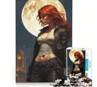 Rompecabezas de 1000 Piezas para Adolescentes Cazadora Nocturna Juegos Divertidos Entrena tu Cerebro y Tus Manos Mejora el Amor Entre Parejas 50x75cm