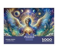 Rompecabezas De 1000 Piezas para Adolescentes Celestial Angel Music Notes Rompecabezas para Adultos Juegos Familiares Regalos para Mujeres Cumpleaños 38x26cm/1000pcs
