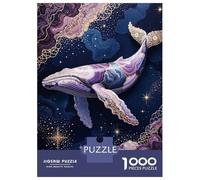 Rompecabezas De 1000 Piezas para Adolescentes Celestial Whale - Cosmic Ocean Fantasy Rompecabezas para Adultos Juego Familiar Pero Divertido Y Humorístico Desafiante De Completar 38x26cm/1000pcs