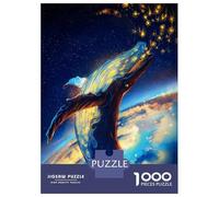 Rompecabezas De 1000 Piezas para Adolescentes Celestial Whale in Starry Sky Rompecabezas para Adolescentes Juegos Relajantes Difícil Regalos para Amigos Y Familiares 38x26cm/1000pcs