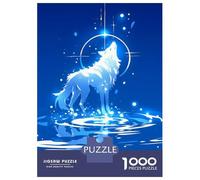 Rompecabezas De 1000 Piezas para Adolescentes Celestial Wolf Rompecabezas para Adolescentes Juguetes Antiestrés Regalos para Mujeres Regalos para Reducir El Estrés 70x50cm/1000pcs