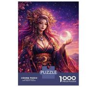 Rompecabezas De 1000 Piezas para Adolescentes Celestial Woman in Sakura Twilight Rompecabezas para Adultos Juguete Decoración De Pared Decoración De Pared Juego Desafiante Regalos 38x26cm/1000pcs