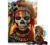 Rompecabezas de 1000 Piezas para Adolescentes Ceremonia de los Muertos Juego de Ajuste Actividad para el Cerebro Inteligente Tiempo de Juego Relajante Actividad de cumpleaños (38x52cm)