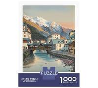 Rompecabezas De 1000 Piezas para Adolescentes Chamonix France Alps Travel Rompecabezas para Adultos Juego Familiar Decoración del Hogar Regalos para Reducir El Estrés 38x26cm/1000pcs