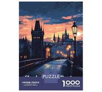 Rompecabezas De 1000 Piezas para Adolescentes Charles Bridge Prague Rompecabezas para Adultos Juego Práctico Ensamblaje De Patrones Regalo De Cumpleaños, Regalos, 52x38cm/1000pcs