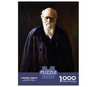 Rompecabezas De 1000 Piezas para Adolescentes Charles Darwin Painting Rompecabezas para Adultos Juego Práctico Mejora La Memoria para Cumpleaños, Navidad 52x38cm/1000pcs