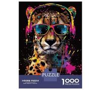 Rompecabezas De 1000 Piezas para Adolescentes Cheetah Colorful Rompecabezas para Adultos Juegos De Relajación Desafío Difícil Desafío Educativo 70x50cm/1000pcs
