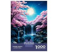 Rompecabezas De 1000 Piezas para Adolescentes Cherry Blossom Night Japan Rompecabezas para Adultos Juegos De Relajación Desafío Difícil Regalo De Cumpleaños, Regalos, 38x26cm/1000pcs