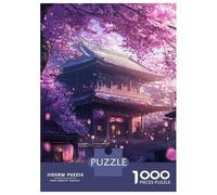 Rompecabezas De 1000 Piezas para Adolescentes Cherry Blossom Temple-3 Rompecabezas para Adultos Juego Familiar Decoración del Hogar Cumpleaños Y Navidad 38x26cm/1000pcs