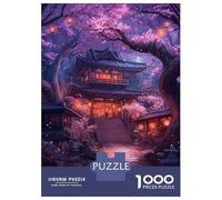 Rompecabezas De 1000 Piezas para Adolescentes Cherry Blossom Temple-4 Rompecabezas para Adultos Juego De Ingenio Una Obra De Arte Gran Regalo para Jugar 70x50cm/1000pcs