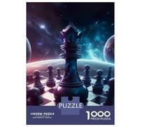 Rompecabezas De 1000 Piezas para Adolescentes Chess Queen in Space Rompecabezas para Adolescentes Juego De Ingenio Mejora La Memoria Diversión En Casa Actividades, 52x38cm/1000pcs