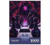 Rompecabezas De 1000 Piezas para Adolescentes Chessboard with Dark Portal Rompecabezas para Adolescentes Juguetes Antiestrés Regalos para Mujeres Regalos para Reducir El Estrés 38x26cm/1000pcs