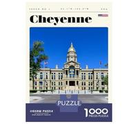 Rompecabezas De 1000 Piezas Para Adolescentes Cheyenne Capitol Building Wyoming Travel Art Rompecabezas Para Adultos Juguetes De Bricolaje Decoración Del Hogar Juego Desafiante Regalos 70x50cm/1000pcs