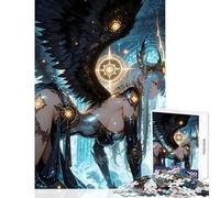 Rompecabezas de 1000 Piezas para Adolescentes Chica Anime alada en un Entorno fantástico Juegos Divertidos para Toda la Familia Juguetes DIY cumpleaños y Navidad (38x26cm)