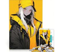 Rompecabezas de 1000 Piezas para Adolescentes Chica Anime Amarilla decoración de Pared Juguete para Mejorar la Memoria cumpleaños y Navidad 50x75cm
