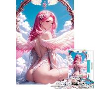Rompecabezas de 1000 Piezas para Adolescentes Chica Anime ángel Divina Rompecabezas de 1000 Piezas Juguete decoración de Pared decoración del hogar Regalos para Reducir el estrés (75x50cm)