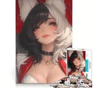 Rompecabezas de 1000 Piezas para Adolescentes: Chica Anime bajo la Lluvia, Juguete Educativo, decoración para el hogar, con póster y Hoja de Preguntas a Juego 38x26cm