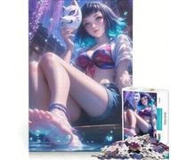 Rompecabezas de 1000 Piezas para Adolescentes: Chica Anime, Belleza Zorro, Juegos relajantes, Actividades Divertidas en casa, Gran Regalo para Gamers 50x75cm