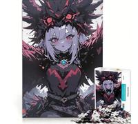 Rompecabezas de 1000 Piezas para Adolescentes, Chica Anime con alas de Cuervo, Juego Familiar, Regalo de cumpleaños, Regalo de Viaje 38x26cm