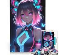 Rompecabezas de 1000 Piezas para Adolescentes: Chica Anime con alas de Mariposa, Juegos educativos, Regalo de cumpleaños, colección de Artistas, Bellas Artes 38x26cm