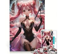 Rompecabezas de 1000 Piezas para Adolescentes: Chica Anime con bastón, Juegos relajantes, Actividades Divertidas en casa, Gran Regalo para Gamers 38x26cm