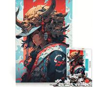 Rompecabezas de 1000 Piezas para Adolescentes: Chica Anime con máscara de Oni, Juegos relajantes, Actividades Divertidas en casa, Gran Regalo para Gamers 38x52cm