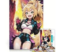 Rompecabezas de 1000 Piezas para Adolescentes: Chica Anime con Orejas de Zorro, Juguete para armar, Ideal para Relajarse y despejar la Mente, Decorar el Escritorio 38x52cm
