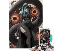 Rompecabezas de 1000 Piezas para Adolescentes Chica Anime con Serpiente y Ojos Oscuros Difícil y desafiante Actividades Familiares Decoración del hogar Juguetes para Mayores de 14 años Juego Incluido