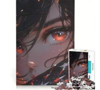 Rompecabezas de 1000 Piezas para Adolescentes: Chica Anime en Llamas, Juego Familiar, decoración de Pared, para Fortalecer el Amor Entre Parejas 50x75cm
