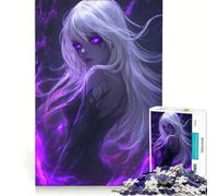 Rompecabezas de 1000 Piezas para Adolescentes: Chica Anime gótica neón, Juguetes antiestrés, Actividades Divertidas para Hacer en casa, Gran Regalo para Gamers 38x26cm