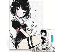 Rompecabezas de 1000 Piezas para Adolescentes Chica Anime Kawaii Sexy con Tinta, Juegos relajantes, Actividades Divertidas para Hacer en casa, cumpleaños y Navidad 38x52cm