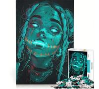 Rompecabezas de 1000 Piezas para Adolescentes: Chica Anime Loca, Juegos relajantes, difícil y desafiante, Regalo de cumpleaños, Regalos 38x52cm